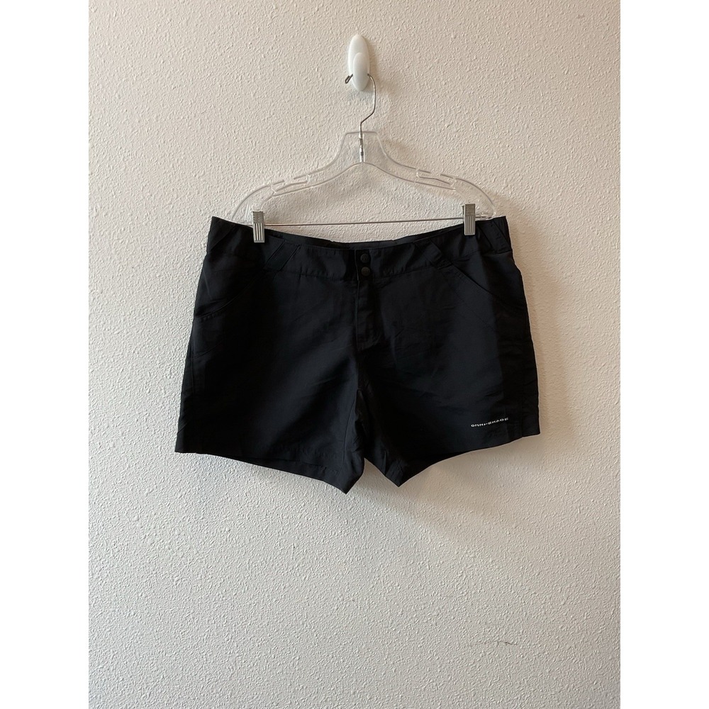 Columbia Women's Black Nylon Omni Shield Shorts Solid Logo Fishing PFG XL